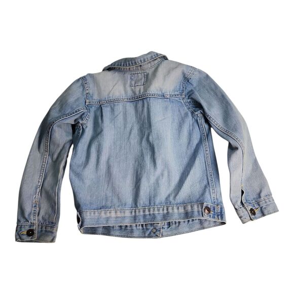OshKosh B'Gosh Denim Girl's Size 7 Jean Jacket Long Sleeve Snap Front Light wash - Picture 7 of 7